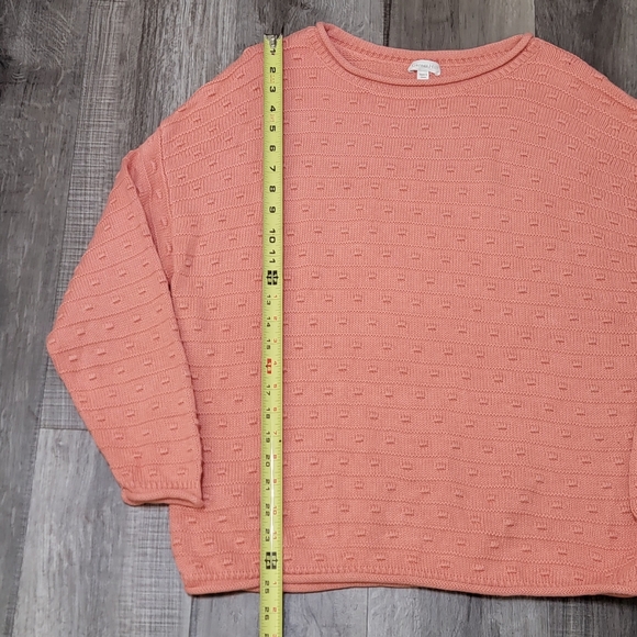 Garnet Hill Bobble Stitch Pullover Textured Sweater - Picture 6 of 12